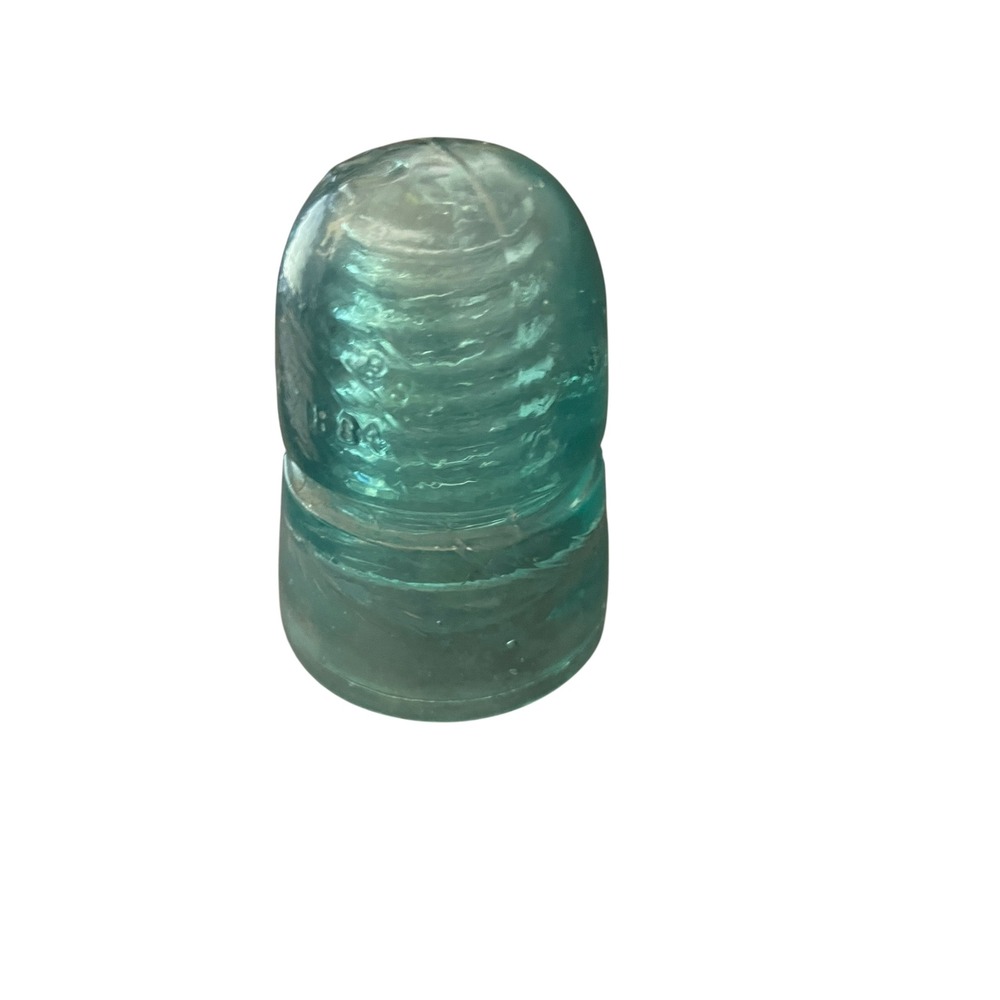 Vintage Hemingray No. 42 Glass Telegraph Insulator - Aqua Blue/Teal - Picture 3 of 3